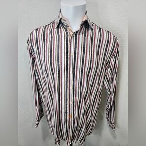 Thomas Dean men's button long-sleeve large